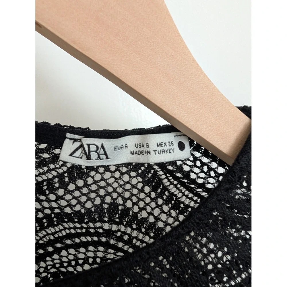 Zara sheer black